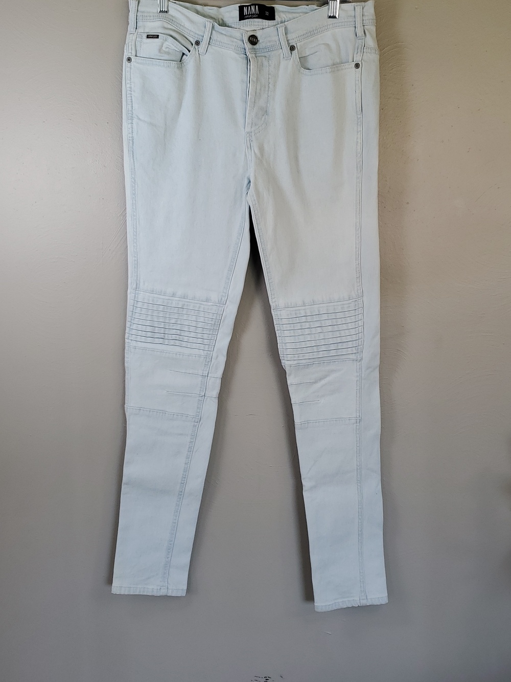 NaNa-The Signature, Pale Blue Skinny Moto Jeans. Great Shape, Size 32